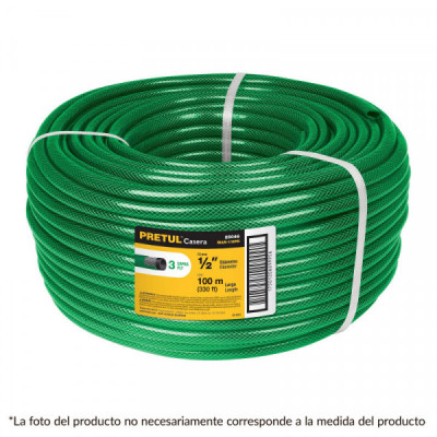 MAN-1PR Manguera 1', reforzada, 3 capas, 50 m, Pretul TRUPER | DIHERESA
