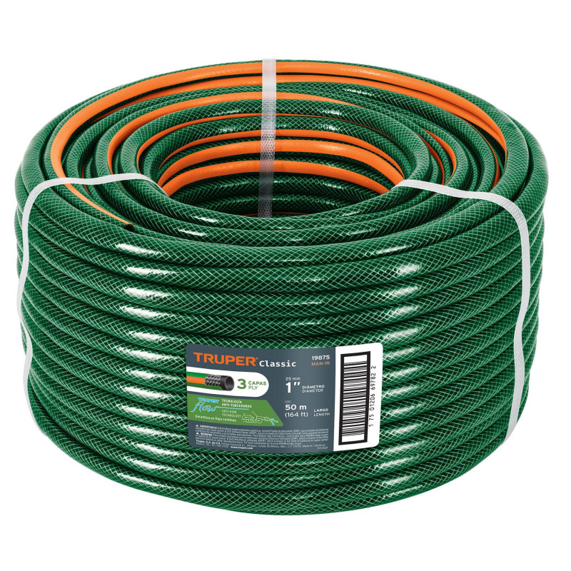 MAN-1R Manguera 1', reforzada, 3 capas, 50 m TRUPER | DIHERESA