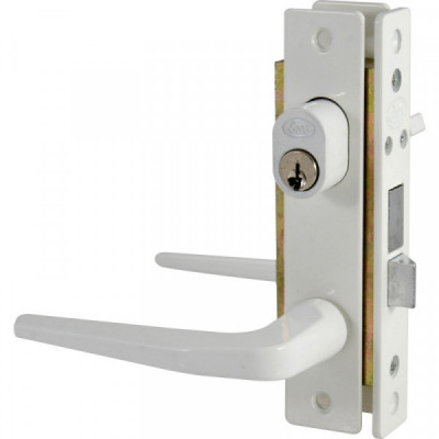 16CL LOCK Cerradura para puerta de aluminio tipo Basic color blanco euro función sencilla