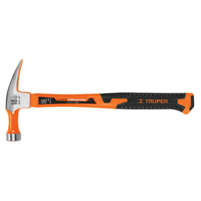 MAR-18F Martillo de uña recta, 18 oz, mango fibra de vidrio TRUPER | DIHERESA