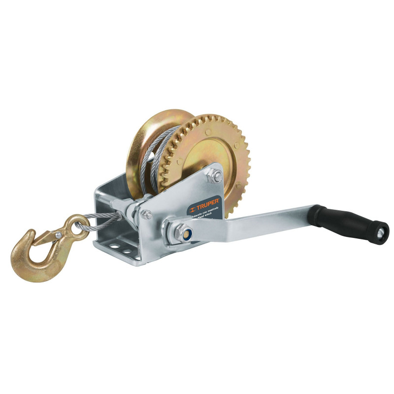 MAW-54C Malacate con manivela, 650 kg, con cable TRUPER | DIHERESA