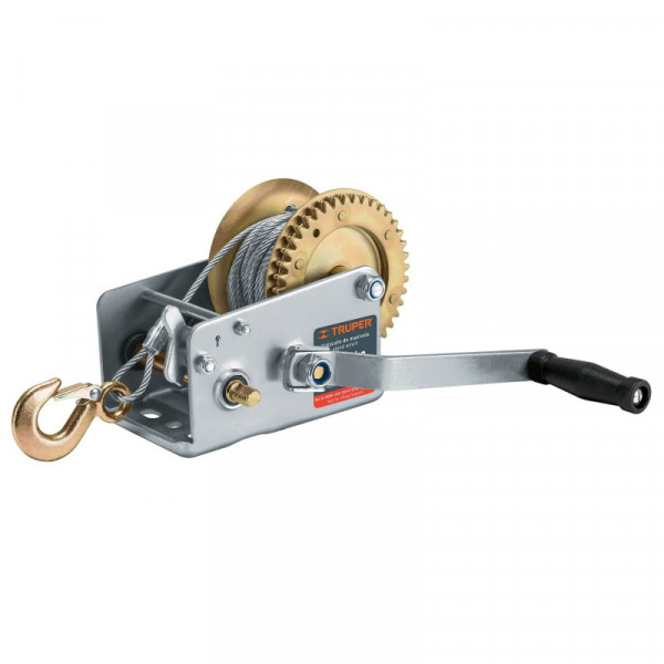 MAW-91C Malacate con manivela, 1100 kg, con cable TRUPER | DIHERESA
