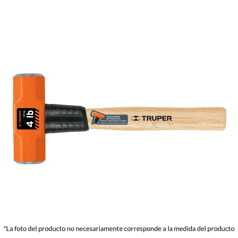 MD-3M Marro octagonal 3 lbs. mango madera 12' TRUPER | DIHERESA