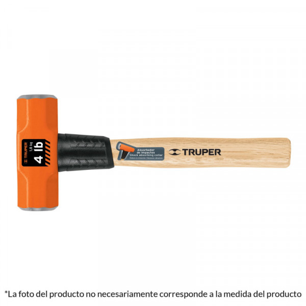 MD-3M Marro octagonal 3 lbs. mango madera 12' TRUPER | DIHERESA
