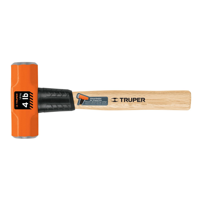 MD-4M Marro octagonal 4 lbs. Mango madera 12' TRUPER | DIHERESA