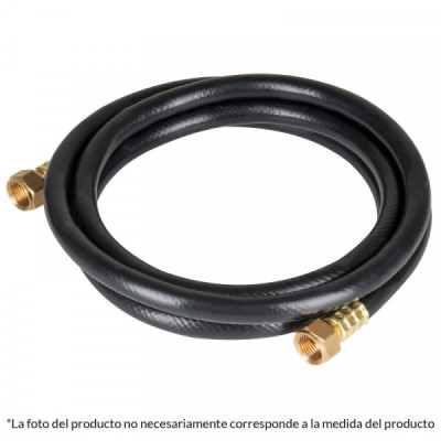 MGAN-30 Manguera flexible negra, PVC, 3/8', 300 PSI,con conexión, 3m TRUPER | DIHERESA