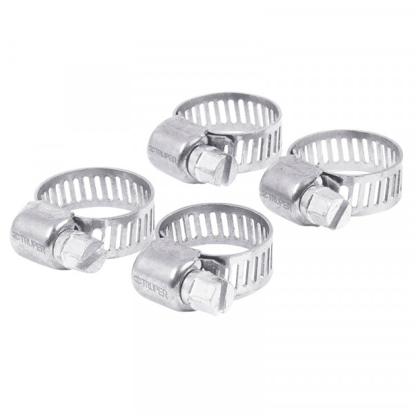 MINI-6B Abrazadera mini-6 de acero inoxidable, blister con 4 pzas TRUPER | DIHERESA