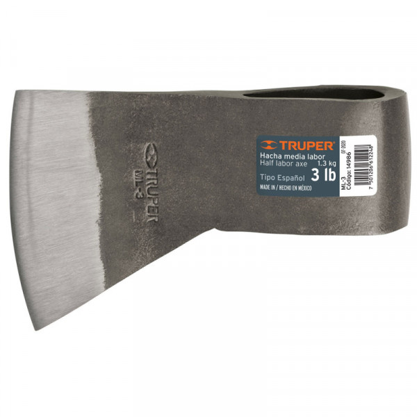 ML-3 Hacha media labor, 3 lbs, sin mango TRUPER | DIHERESA