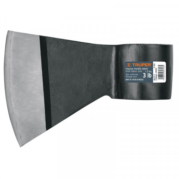 MLR-3 Hacha media labor, ojo redondo, 3 lbs, sin mango TRUPER | DIHERESA