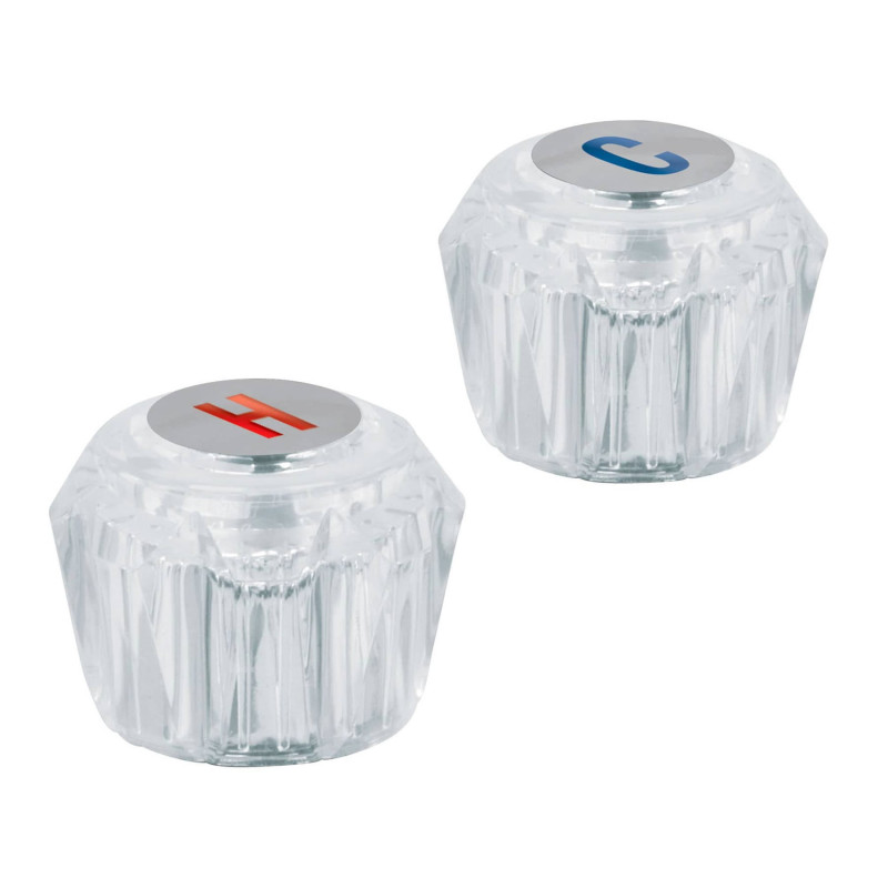 MM-200 Juego 2 manerales para lavabo y fregadero, de acrílico,Basic TRUPER | DIHERESA