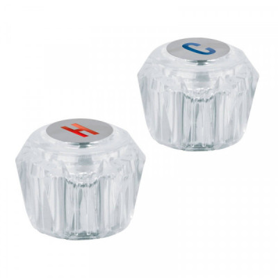 MM-200 Juego 2 manerales para lavabo y fregadero, de acrílico,Basic TRUPER | DIHERESA