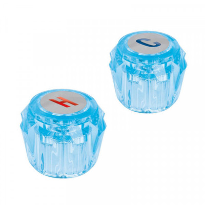 MM-200Z Juego 2 manerales de acrilico fregadero y lavabo azul, Basic TRUPER | DIHERESA