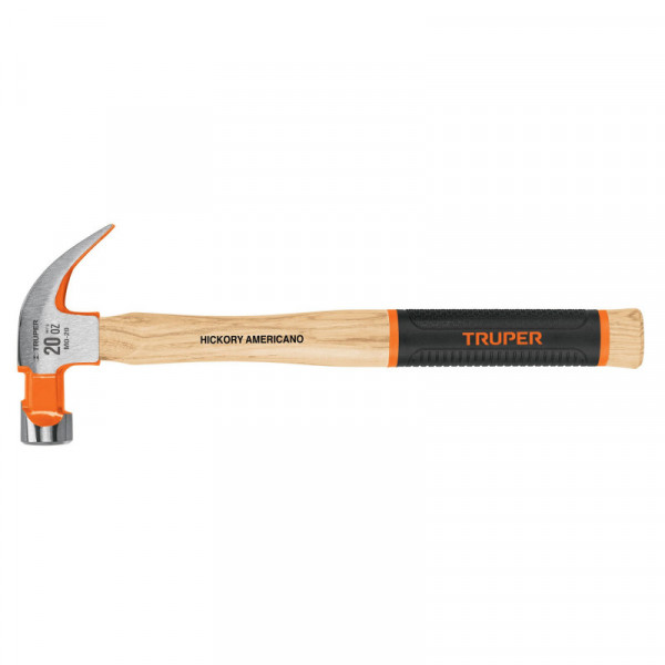 MO-20 Martillo pulido uña curva 20 oz, mango de hickory TRUPER | DIHERESA