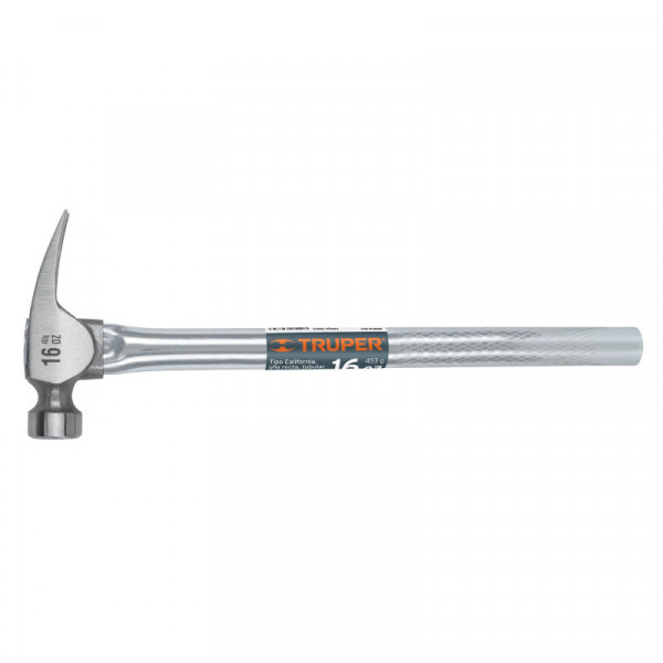 MORCA-16LT Martillo California Ripper, boca lisa, 16 oz, mgo.tubular TRUPER | DIHERESA