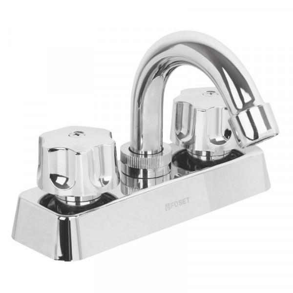 MP-050 Mezcladora plástica lavabo, cuello curvo, manerales estándar TRUPER | DIHERESA