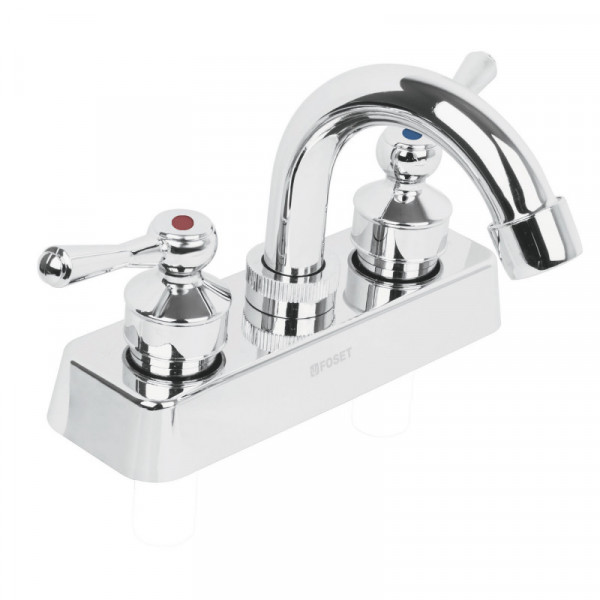 MP-050P Mezcladora plástica lavabo, cuello curvo, manerales palanca TRUPER | DIHERESA