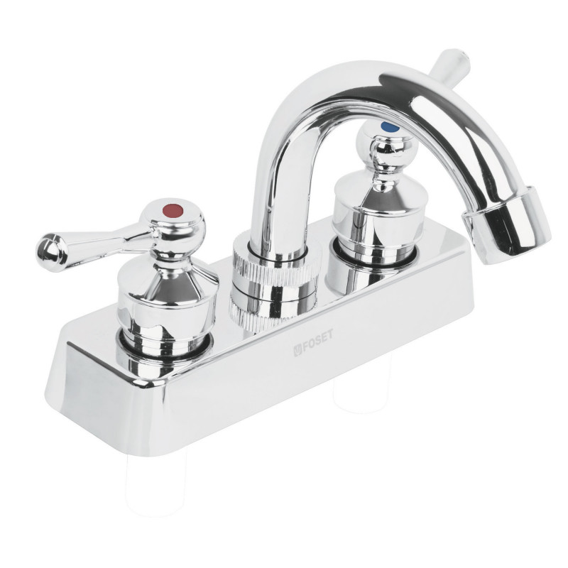 MP-050P Mezcladora plástica lavabo, cuello curvo, manerales palanca TRUPER | DIHERESA