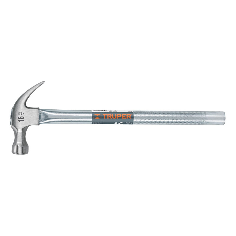MT-16 Martillo uña curva 16 oz, mango tubular TRUPER | DIHERESA MT-16 Martillo uña curva 16 oz, mango tubular TRUPER | DIHERESA