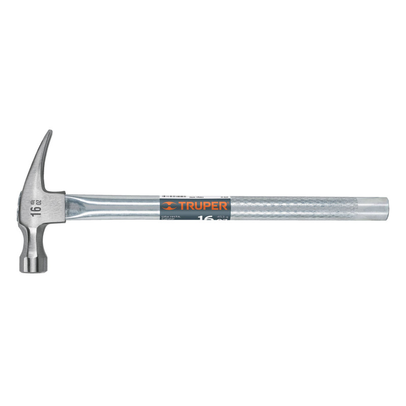 MTR-16 Martillo uña recta 16 oz, mango tubular TRUPER | DIHERESA