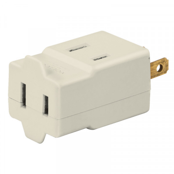 MUL-300 Multicontacto triple, tipo cubo, Volteck TRUPER | DIHERESA