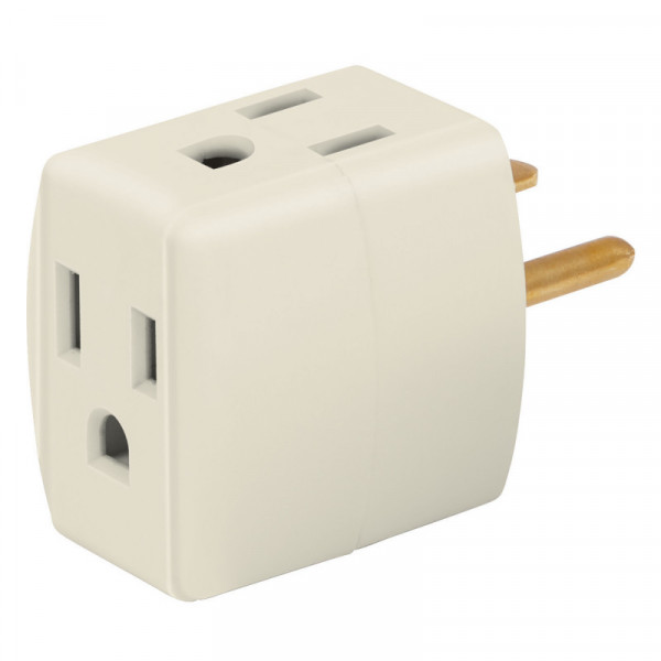 MUL-310 Multicontacto triple aterrizado, tipo cubo, Volteck TRUPER | DIHERESA