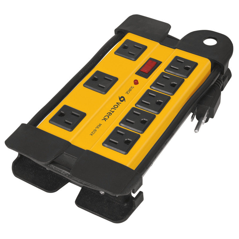 MUL-812X Multicontacto uso industrial, 8 entradas,supresor,1200joules TRUPER | DIHERESA