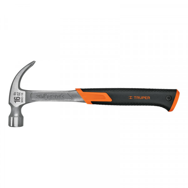 MXC-16 Martillo forjado, uña curva, 16 oz, mango de neopreno TRUPER | DIHERESA