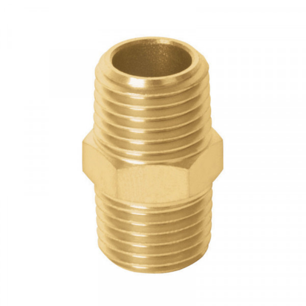 NIPLE Niple de latón, tipo FF, cuerda 1/4 NPT TRUPER | DIHERESA