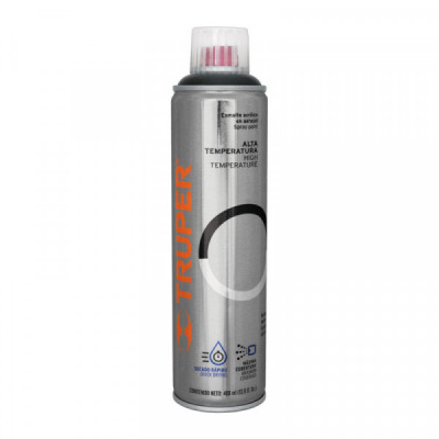 PA-ALTE-N Pintura (Esmalte acrílico) en aerosol,alta temperatura,negro TRUPER | DIHERESA