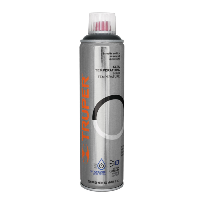 PA-ALTE-N Pintura (Esmalte acrílico) en aerosol,alta temperatura,negro TRUPER | DIHERESA