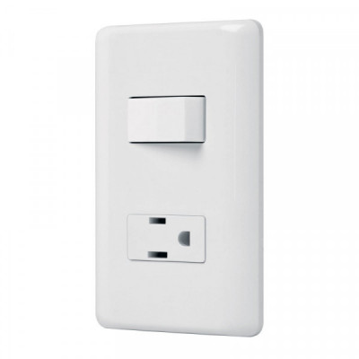 PA-APCO-B Placa armada contacto e interruptor sencillo, Volteck Basic TRUPER | DIHERESA