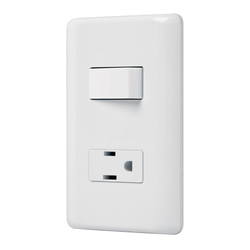 PA-APCO-B Placa armada contacto e interruptor sencillo, Volteck Basic TRUPER | DIHERESA PA-APCO-B Placa armada contacto e interruptor sencillo, Volteck Basic TRUPER | DIHERESA