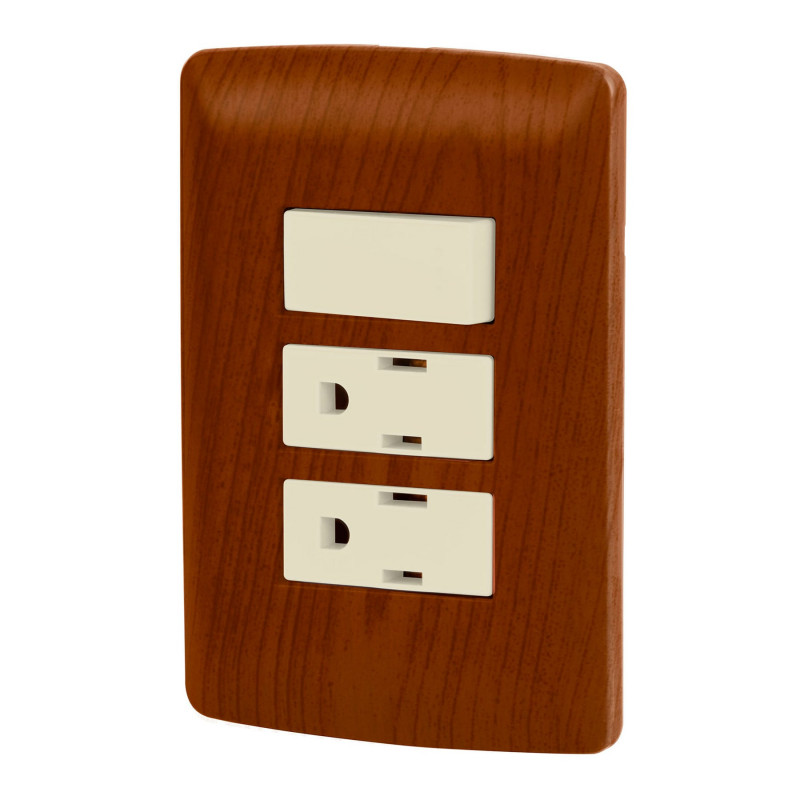 PA-APCO-I3M Placa armada 2 contactos e interruptor,madera,línea Italiana TRUPER | DIHERESA PA-APCO-I3M Placa armada 2 contactos e interruptor,madera,línea Italiana TRUPER | DIHERESA