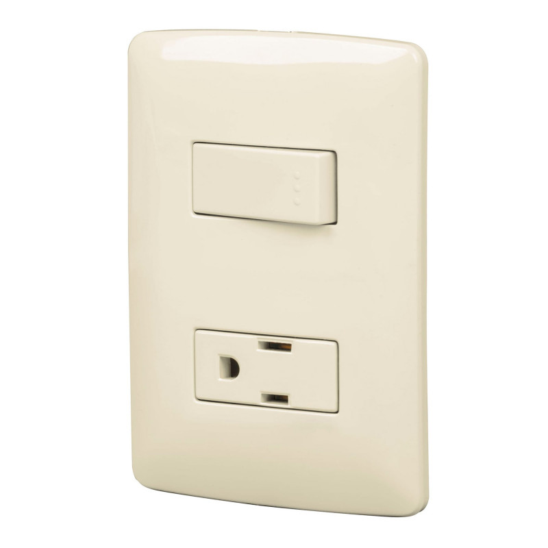 PA-APCO-I Placa armada contacto e interruptor, marfil, línea Italiana TRUPER | DIHERESA PA-APCO-I Placa armada contacto e interruptor, marfil, línea Italiana TRUPER | DIHERESA