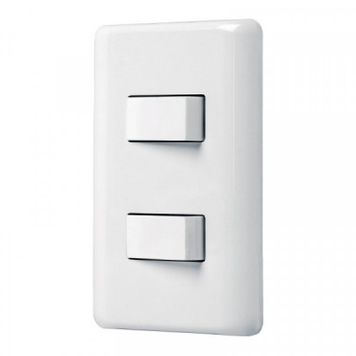 PA-APDO-B Placa armada con 2 interruptores sencillos, Volteck Basic TRUPER | DIHERESA