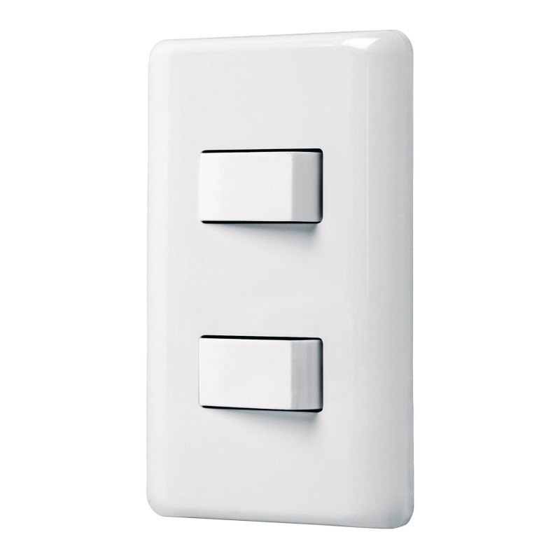 PA-APDO-B Placa armada con 2 interruptores sencillos, Volteck Basic TRUPER | DIHERESA PA-APDO-B Placa armada con 2 interruptores sencillos, Volteck Basic TRUPER | DIHERESA