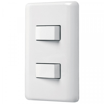 PA-APDO-EB Placa armada 1 interruptor sencillo + 1 de 3 vías, Basic TRUPER | DIHERESA