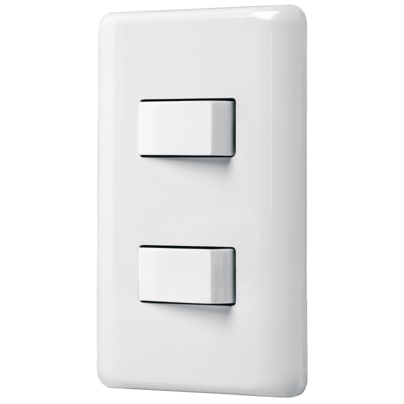PA-APDO-EB Placa armada 1 interruptor sencillo + 1 de 3 vías, Basic TRUPER | DIHERESA