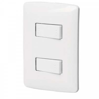 PA-APDO-EIB Placa armada interruptor sencillo y escalera,Italiana,blanco TRUPER | DIHERESA