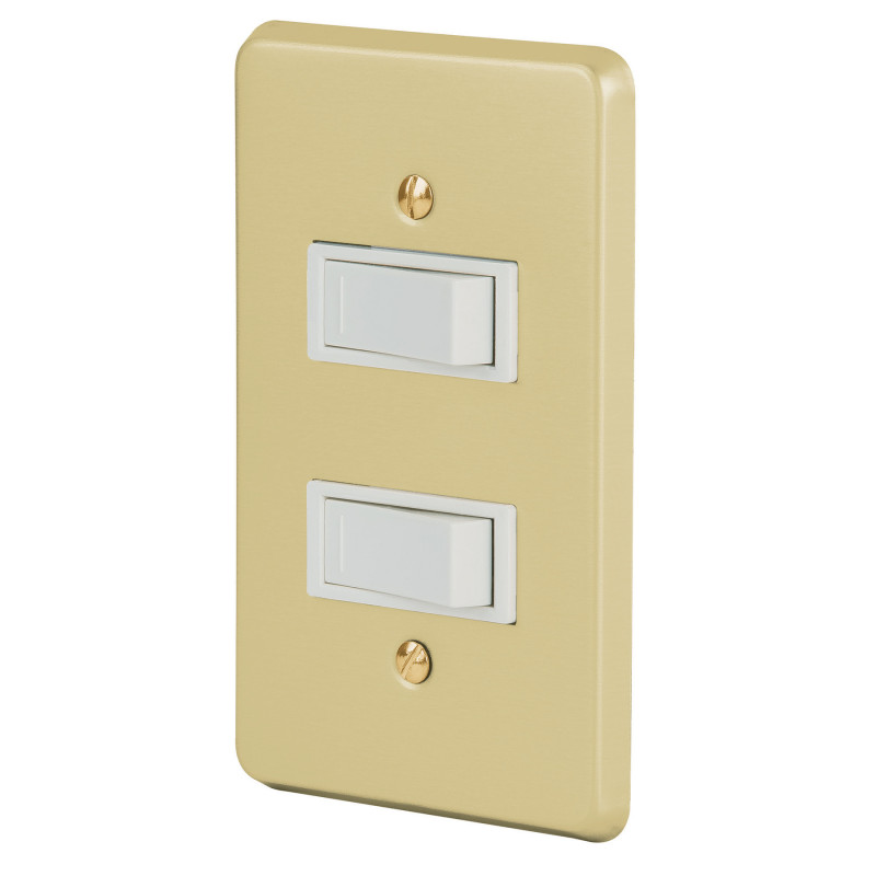 PA-APDO-E Placa armada 2 interruptores sencillos, línea Económica TRUPER | DIHERESA PA-APDO-E Placa armada 2 interruptores sencillos, línea Económica TRUPER | DIHERESA
