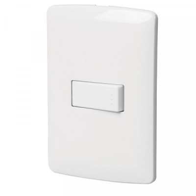 PA-APSE-IB Placa armada con interruptor sencillo, línea Italiana,blanco TRUPER | DIHERESA
