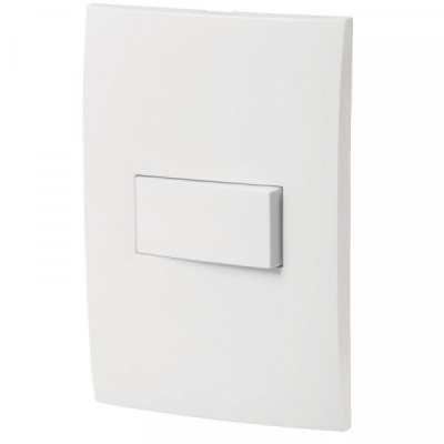 PA-APSE-OB Placa armada con interruptor sencillo, línea Oslo, blanco TRUPER | DIHERESA