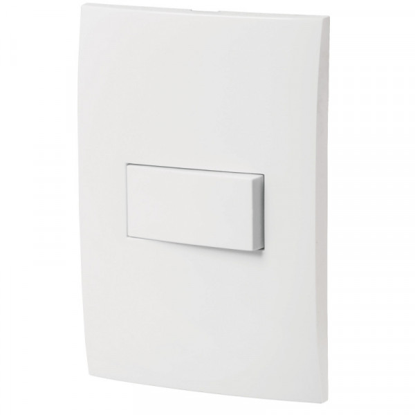 PA-APSE-OB Placa armada con interruptor sencillo, línea Oslo, blanco TRUPER | DIHERESA