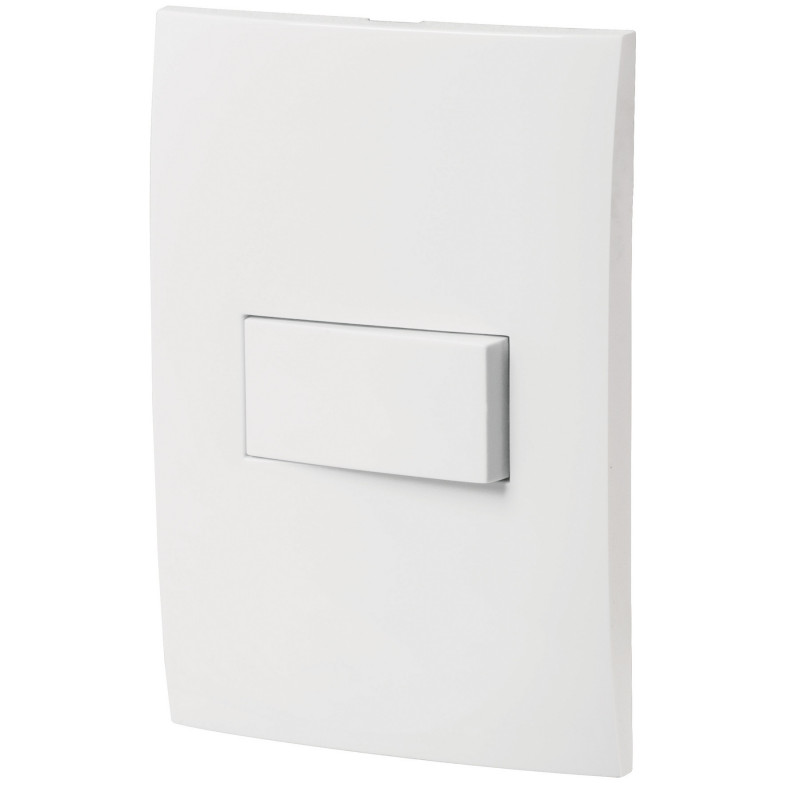 PA-APSE-OB Placa armada con interruptor sencillo, línea Oslo, blanco TRUPER | DIHERESA