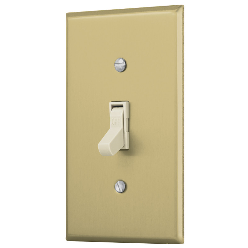 PA-APSE-SA Placa armada interruptor sencillo, línea Standard, aluminio TRUPER | DIHERESA