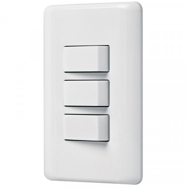 PA-APTR-B Placa armada con 3 interruptores sencillos, Volteck Basic TRUPER | DIHERESA