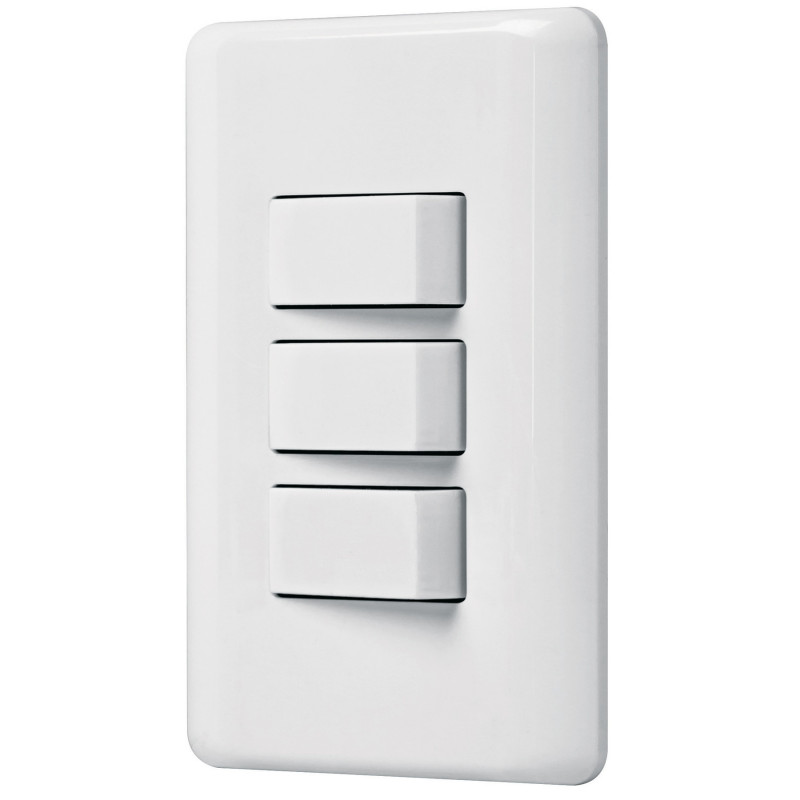 PA-APTR-B Placa armada con 3 interruptores sencillos, Volteck Basic TRUPER | DIHERESA