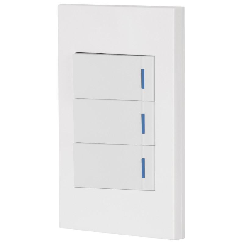 PA-APTR-EEB Placa armada con 3 interruptores, (1 de 3 vias),Española,bco TRUPER | DIHERESA