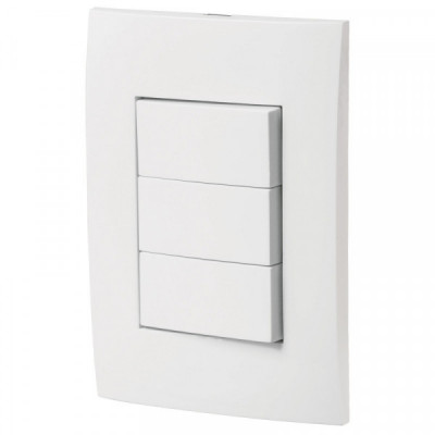 PA-APTR-EOB Placa armada interruptores sencillos y escalera, Oslo,blanco TRUPER | DIHERESA