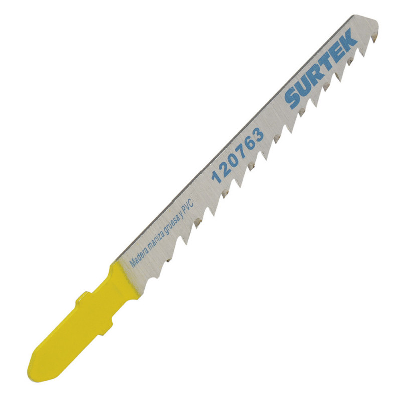 120763 SURTEK Segueta para sierra caladora 6 dientes por pulgada zanco"T" (5 piezas) Surtek | DIHERESA 120763 SURTEK Segueta para sierra caladora 6 dientes por pulgada zanco"T" (5 piezas) Surtek | DIHERESA